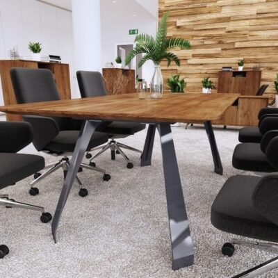 Chromowane nogi do stołu pasują do glamour; profil 60×30 lub 80×40 mm przy blatach 140–180 cm, wysokość 720–740 mm, stopki regulowane.